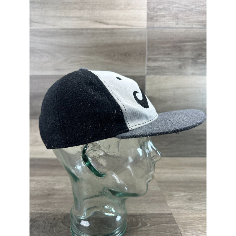 Mustache Target Gray White Black Hat Baseball Golf Cap Smiley Face Snapback