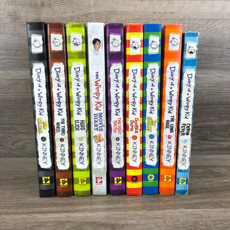 Lot of 9 Diary of a Wimpy Kid Kinney Chapter Mix of Hardcover Paperback