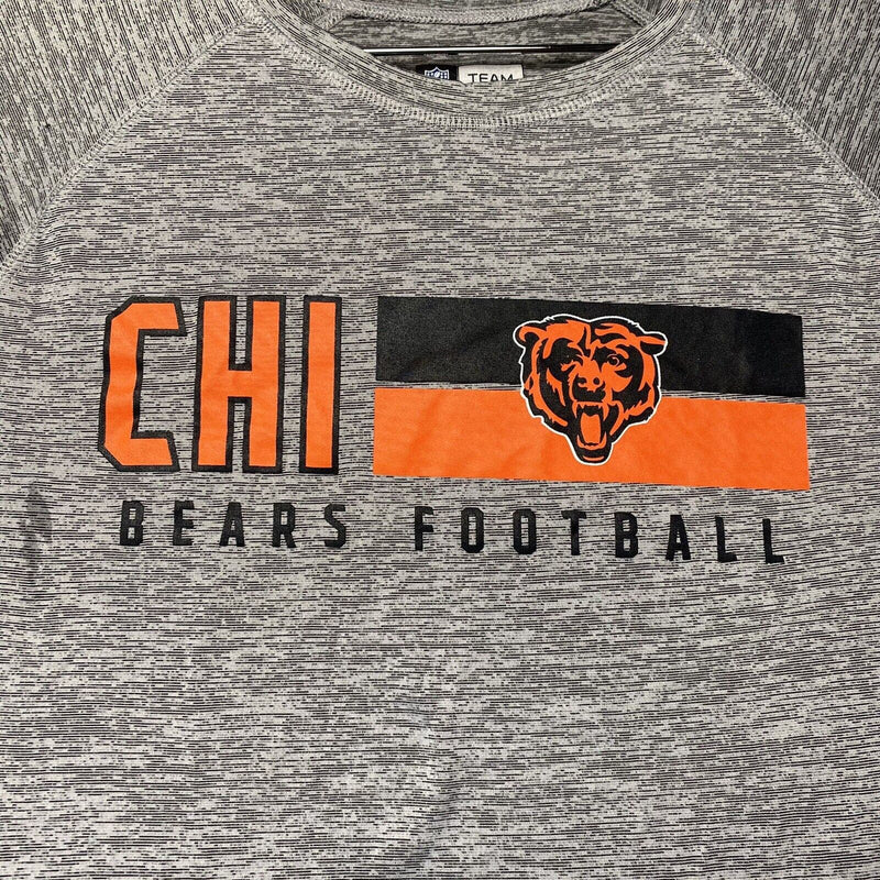 Chicago Bears NFL Team Apparel Mens T Shirt Slate Gray Adult Size L Short Sleeve