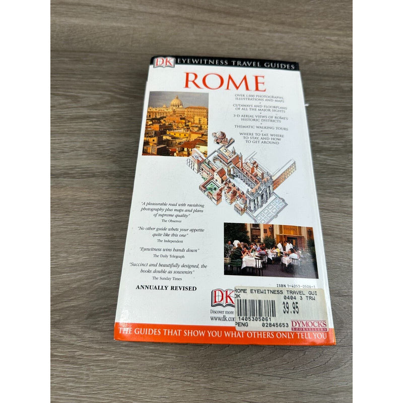 Rome DK Eyewitness Travel Guide By Ros Belford, Olivia Ercoki Paperback Book