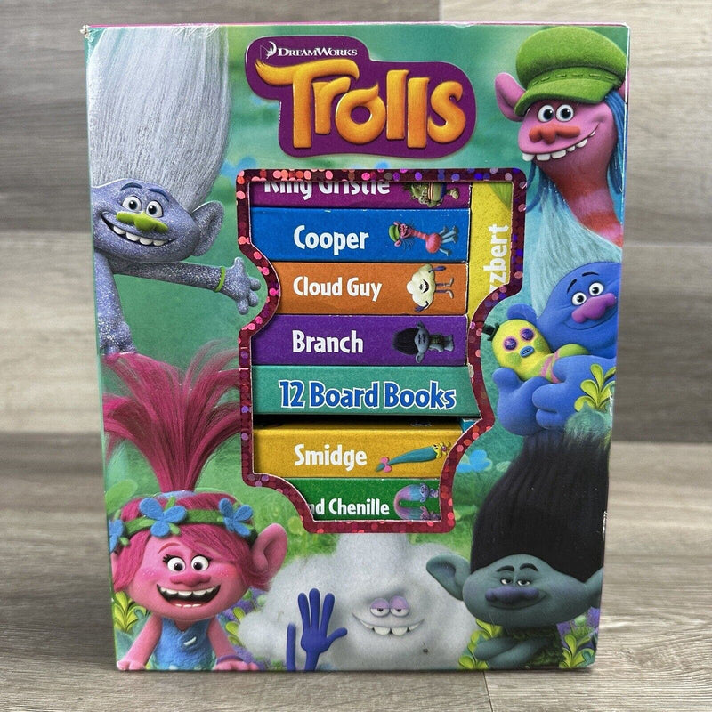 Dreamworks Trolls Board Book Block 12-Book Set by PI Kids Hard Cover