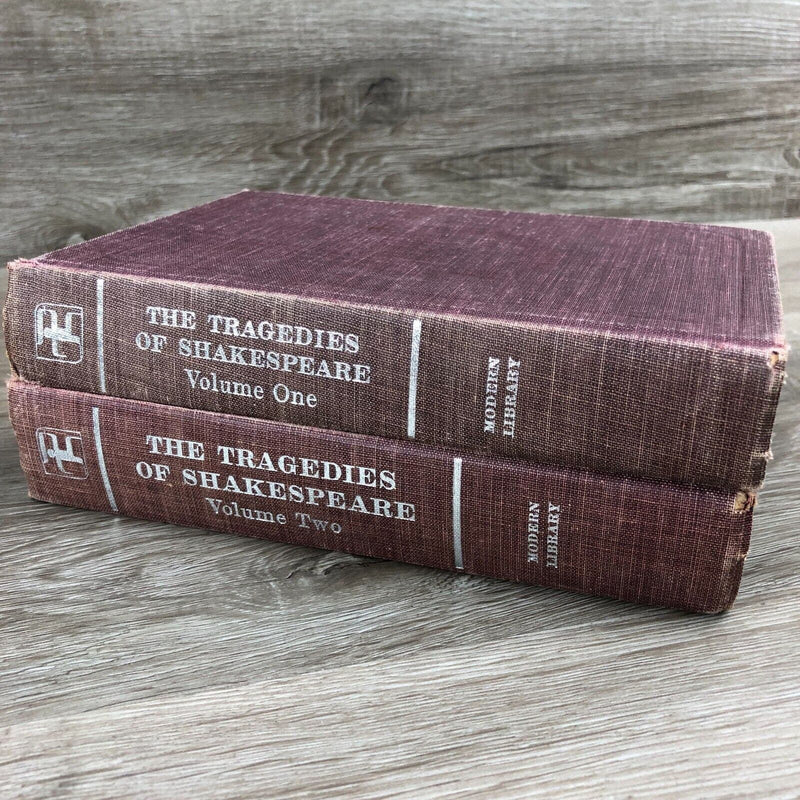 The Tragedies of Shakespeare in Two Volumes Modern Lib. Mid-Century 2 Books