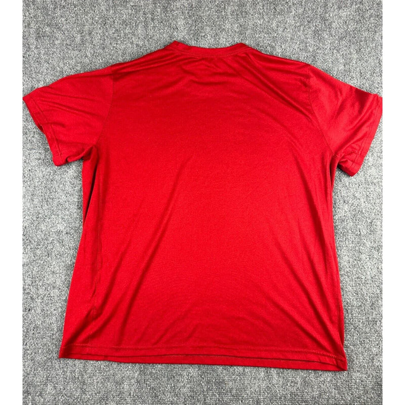 Nike T Shirt Mens 2XL Red Solid Short Sleeve Casual Dri Fit Tee Logo