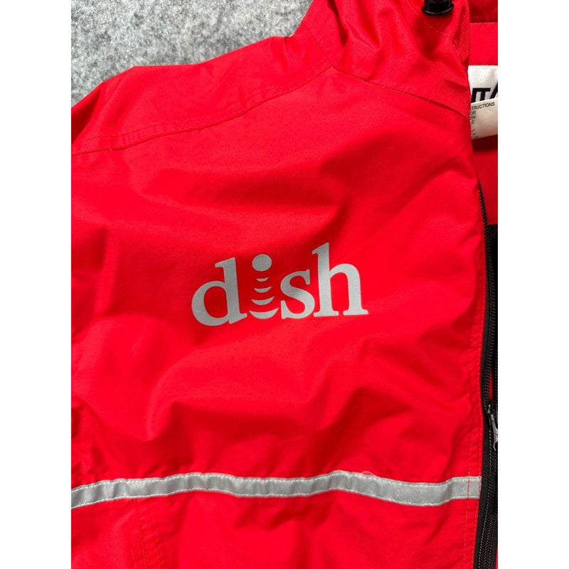 DISH Network Cintas Waterproof Hooded Jacket Mens Medium Full Zip, 3 Pocket