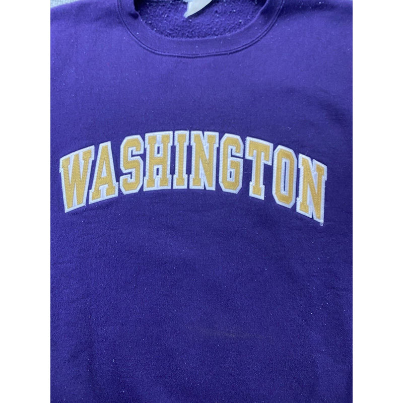 Champion Washington Authentic Athletic Apparel Crewneck Sweater Purple Large