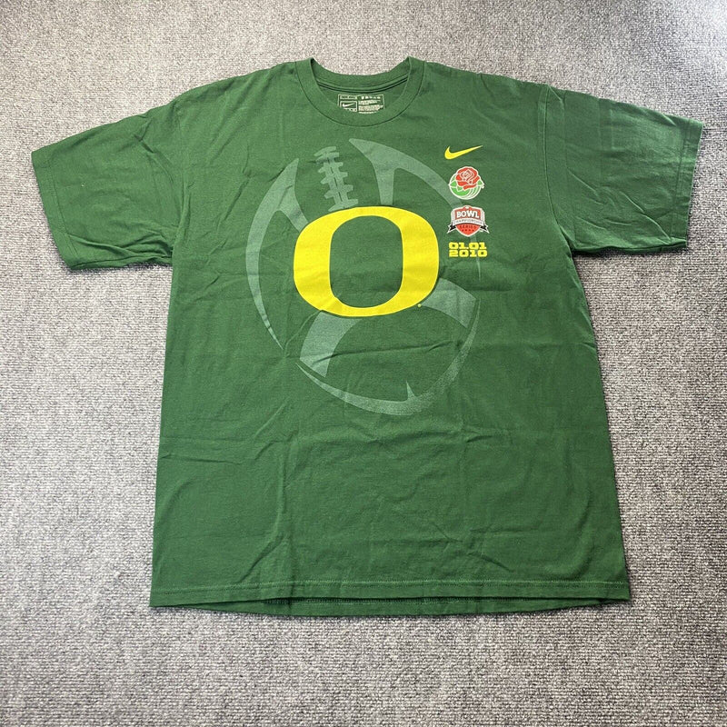 Oregon Ducks Nike 2010 Rose Bowl T Shirt Mens L College Football Green