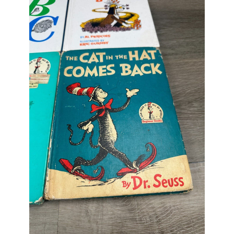 Dr. Seuss 4 Book Lot Hardcover The Cat in the Hat Comes Back ABC Are You My Mom