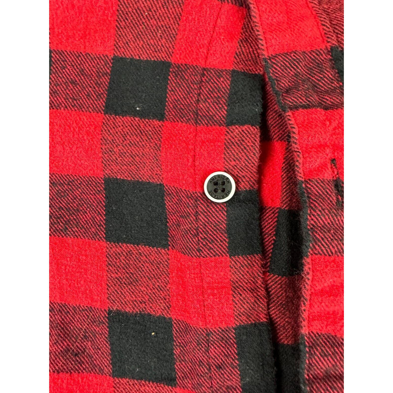 American Heritage Dawson and Brooks Slim Fit Red Plaid Flannel Shirt Mens Medium