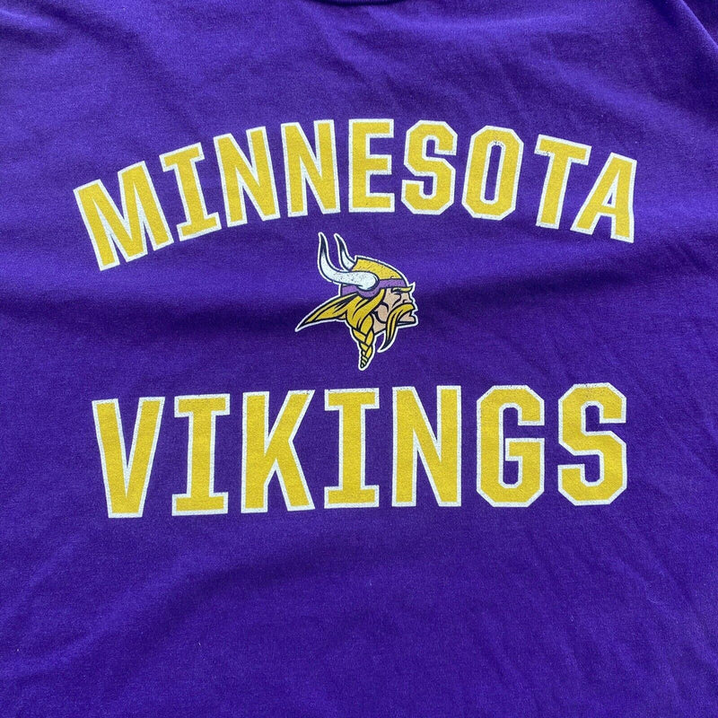 NFL Pro Fanatics Minnesota Vikings Fooball T Shirt Purple Adult XL Short Sleeve