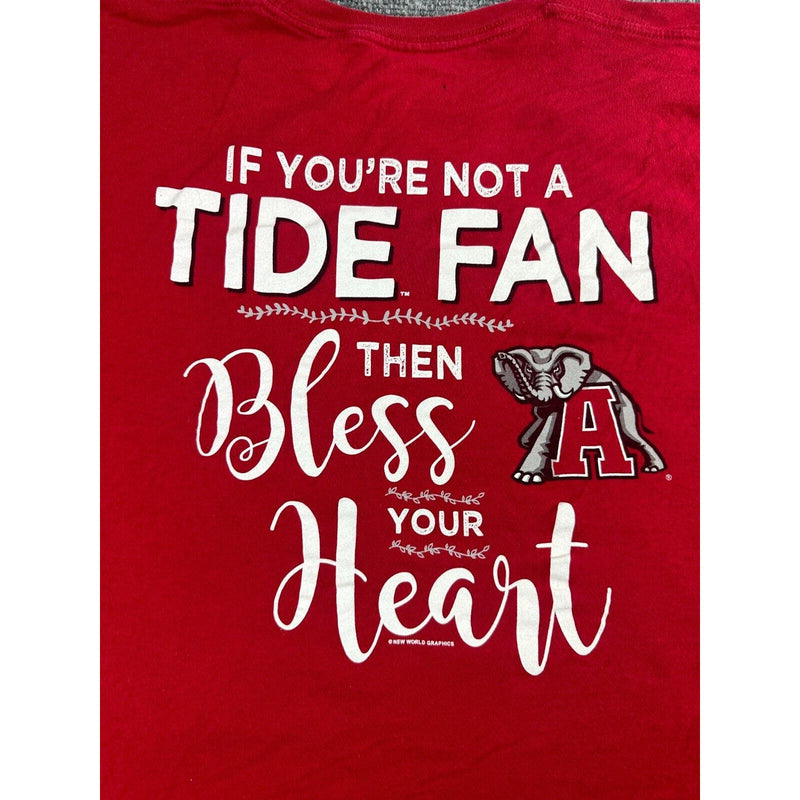 Alabama Crimson Tide Men's Bless Your Heart Red T Shirt Unisex 3XL XXXL