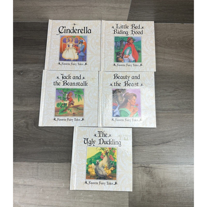 Lot of 5 Favorite Fairy Tales Childrens Hardcover 90s Title Book