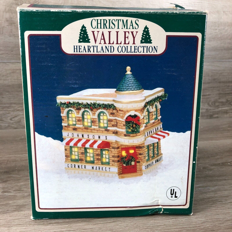 1992 Christmas Valley Heartland Collection Lighted Johnsons Corner Market