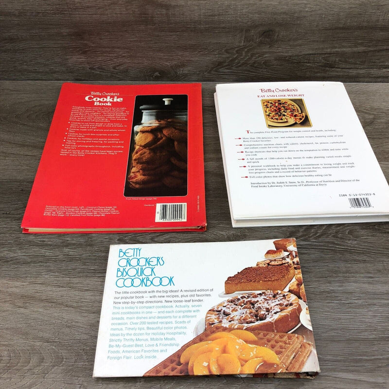 Betty Crocker Lot of 3 Cookie Cookbook Eat and Lose Weight Books