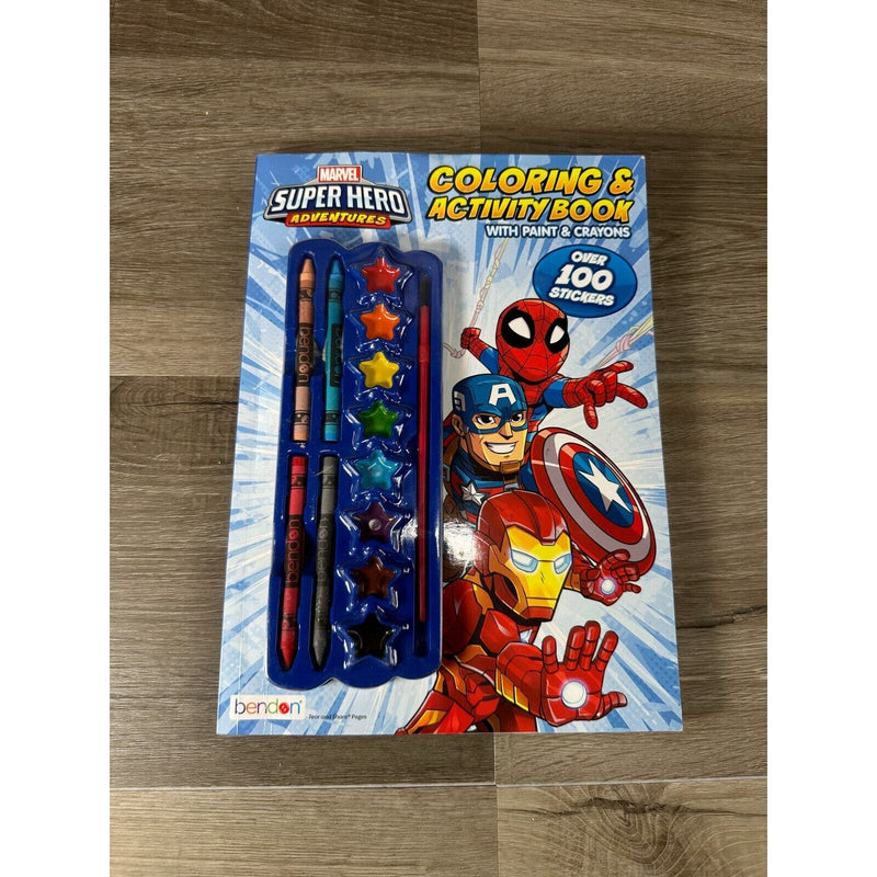 Marvel Superhero Adventures Coloring & Activity with Paint & Crayons Book