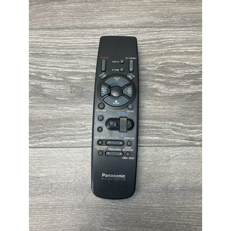 Genuine Panasonic Program Director TV VCR Remote Control Black