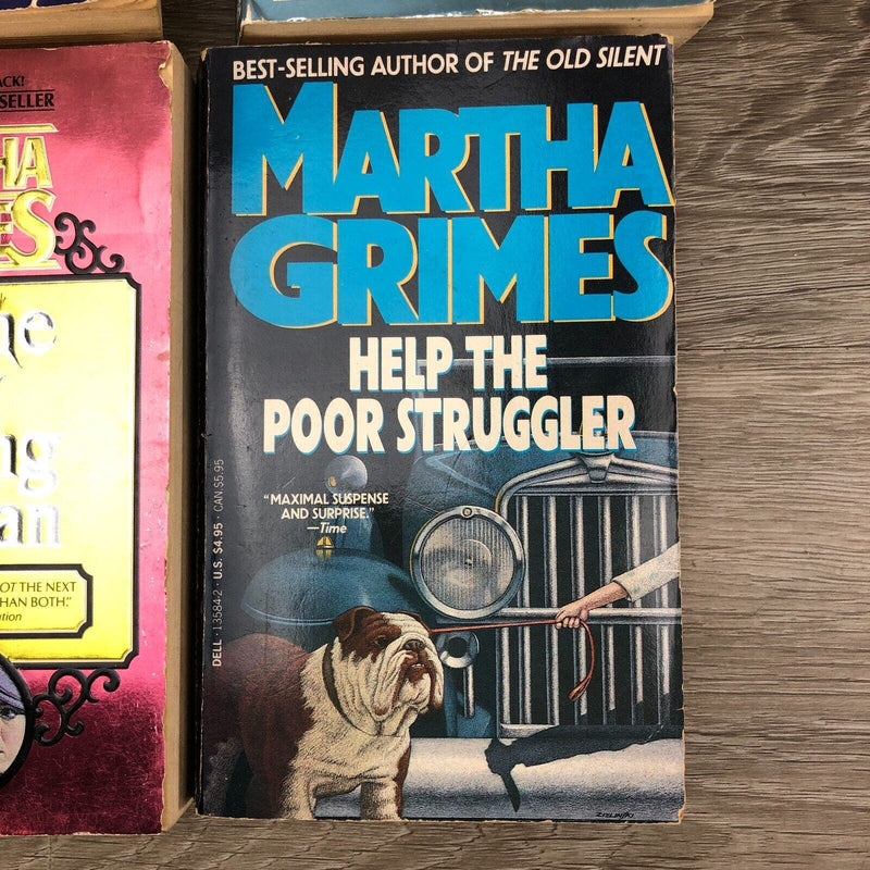 Lot of 4 Mystery Books by Author Martha Grimes Paperback Books