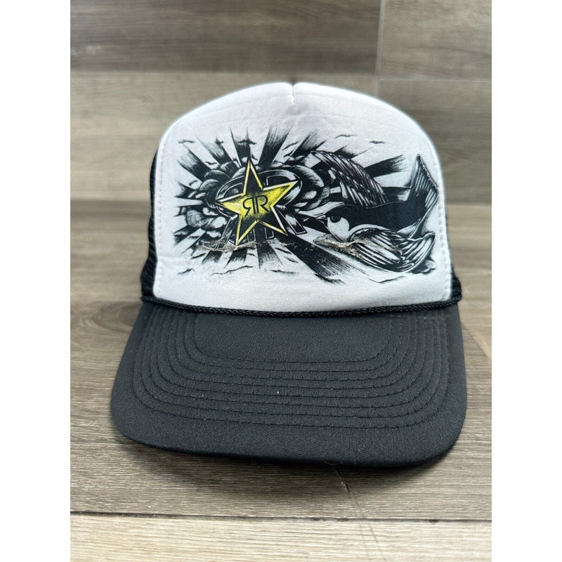 ROCKSTAR Energy Drink Snapback Trucker Hat Cap Nissun Cap Adjustable