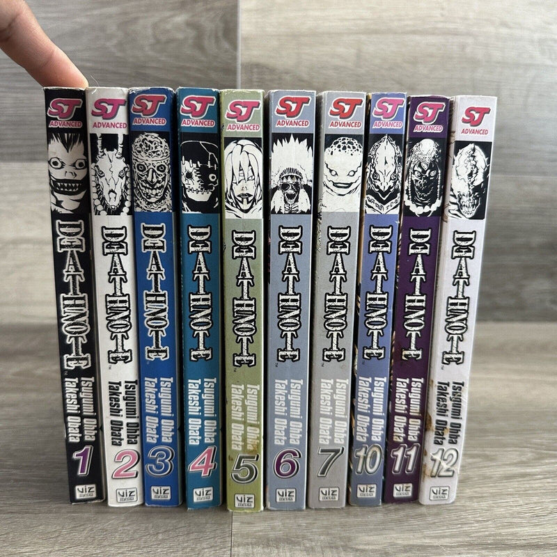 Death Note Manga Book Series Volume Set 1-7 10-12 Missing 8,9