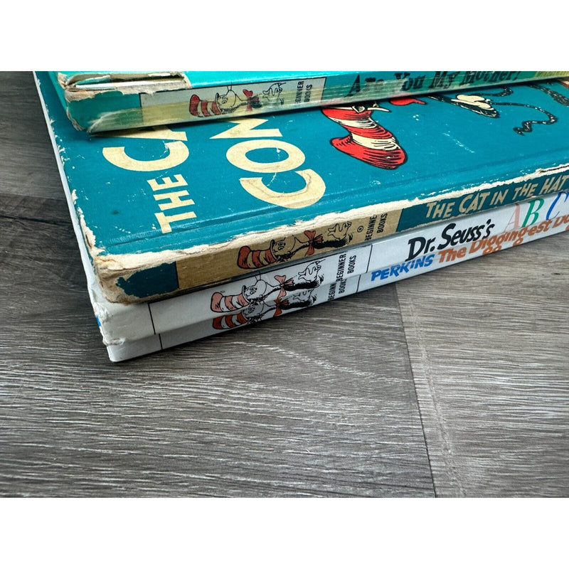 Dr. Seuss 4 Book Lot Hardcover The Cat in the Hat Comes Back ABC Are You My Mom