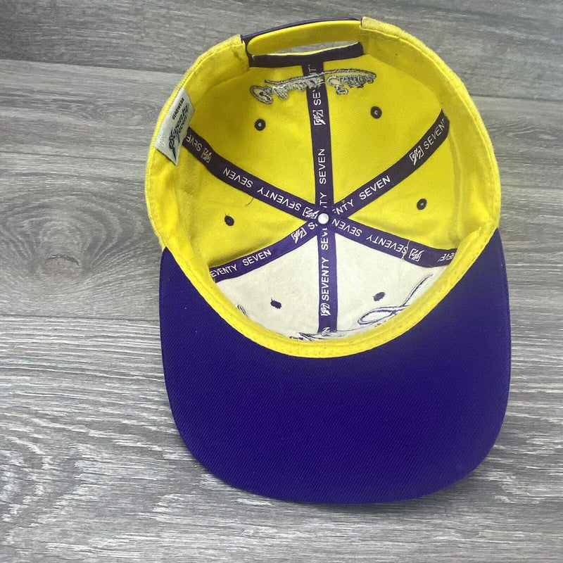 Los Angeles Collectors Edition Seventy Seven Hat Yellow Purple Snapback Cap Hat