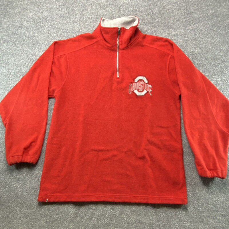 Ohio State Buckeyes Mirage 1/4 Zip Fleece Sweater Red Adult Medium Long Sleeve