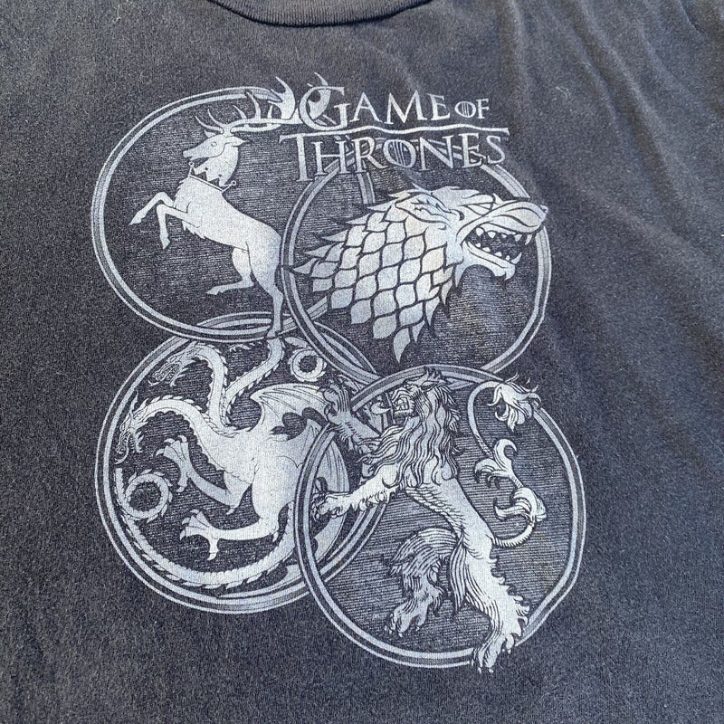 Game of Thrones T Shirt Adult XL Black Graphic Short Sleeve