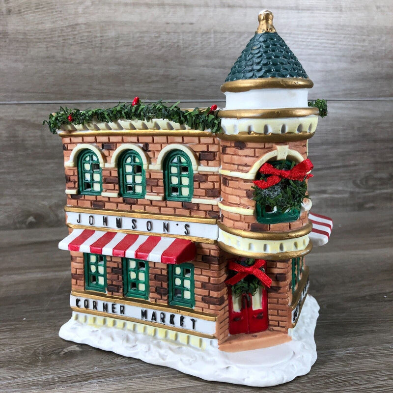 1992 Christmas Valley Heartland Collection Lighted Johnsons Corner Market