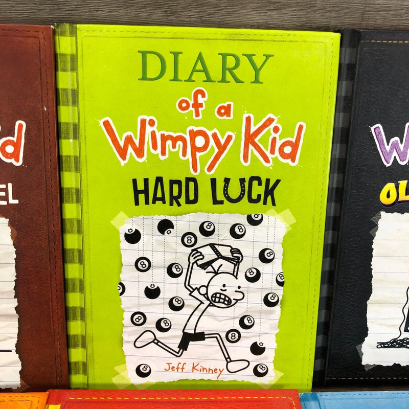 Lot of 9 Diary of a Wimpy Kid Kinney Chapter Mix of Hardcover Paperback