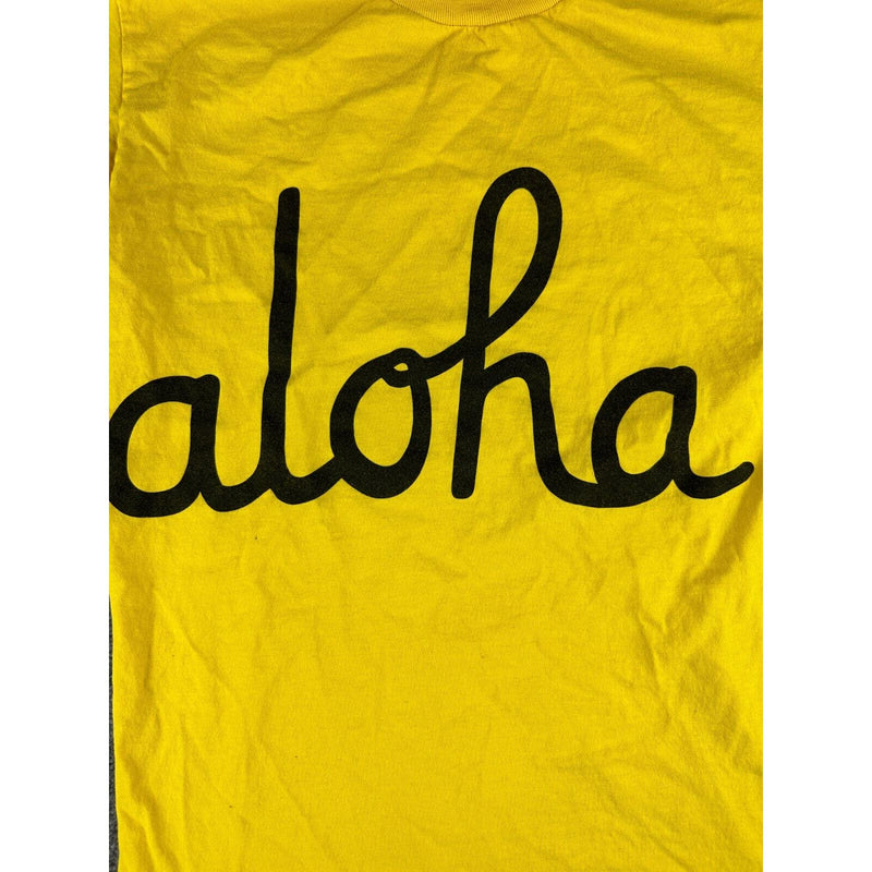 Aloha Army T Shirt Yellow Adult Small Short Sleeve