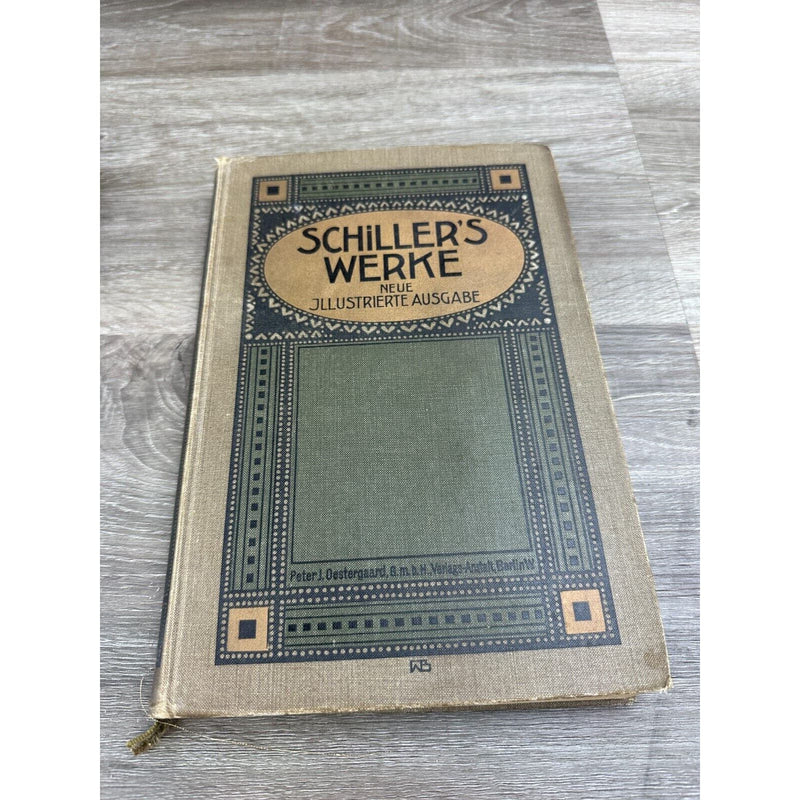 Schillers Werke 2 Book Volume Illustrated Edition Vintage Book Lot German