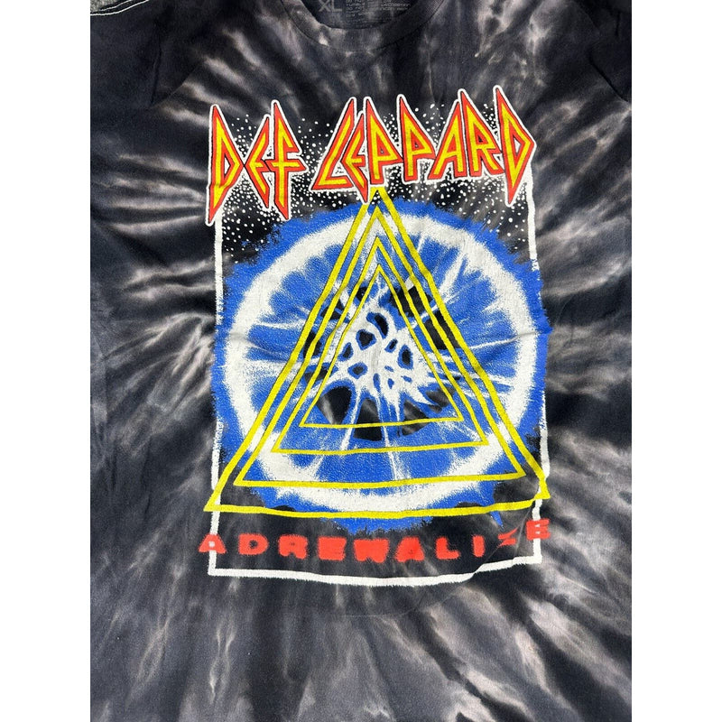 Def Leppard Adrenalize Shirt Mens Size XL XLarge Tie Dye T Shirt Band Tee