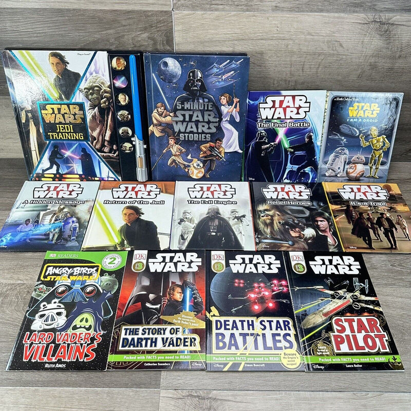 Lot of 19 Star Wars Book, Jedi Training Stories Oragami Folding and Doodling