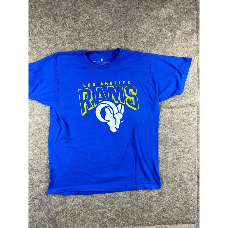 Retro Los Angelos Rams T Shirt Large Blue Junk Food Short Sleeve