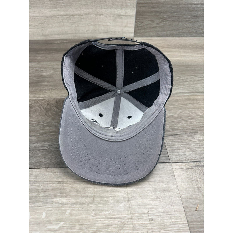 Mustache Target Gray White Black Hat Baseball Golf Cap Smiley Face Snapback