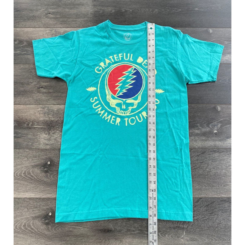 Official Grateful Dead Summer Tour 1980 T Shirt Small 34/36 Teal Short Sleeve