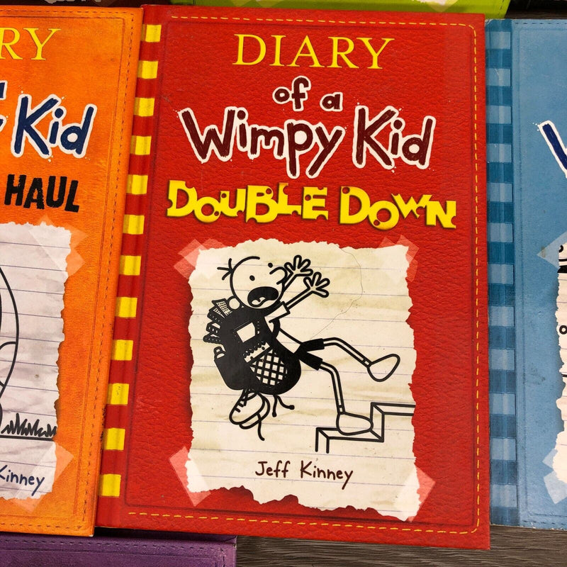 Lot of 9 Diary of a Wimpy Kid Kinney Chapter Mix of Hardcover Paperback