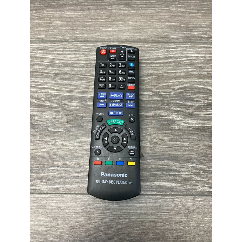 Panasonic N2QAYB000574 for Blu-Ray Player IR6 Remote Control Black