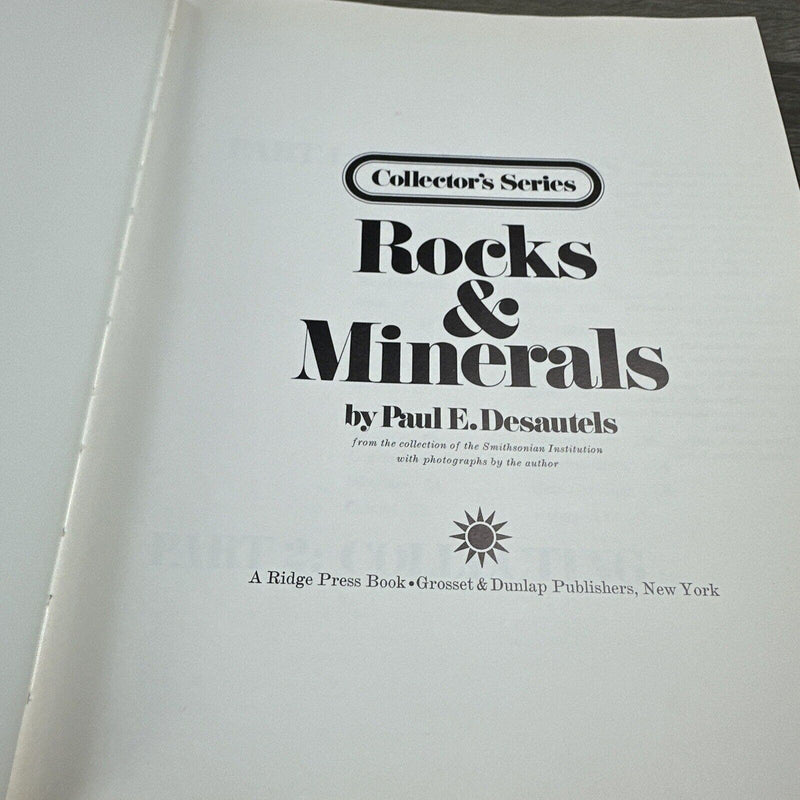 Rocks and Minerals by Paul E Desautels Hardcover Book with Dust Jacket Vintage