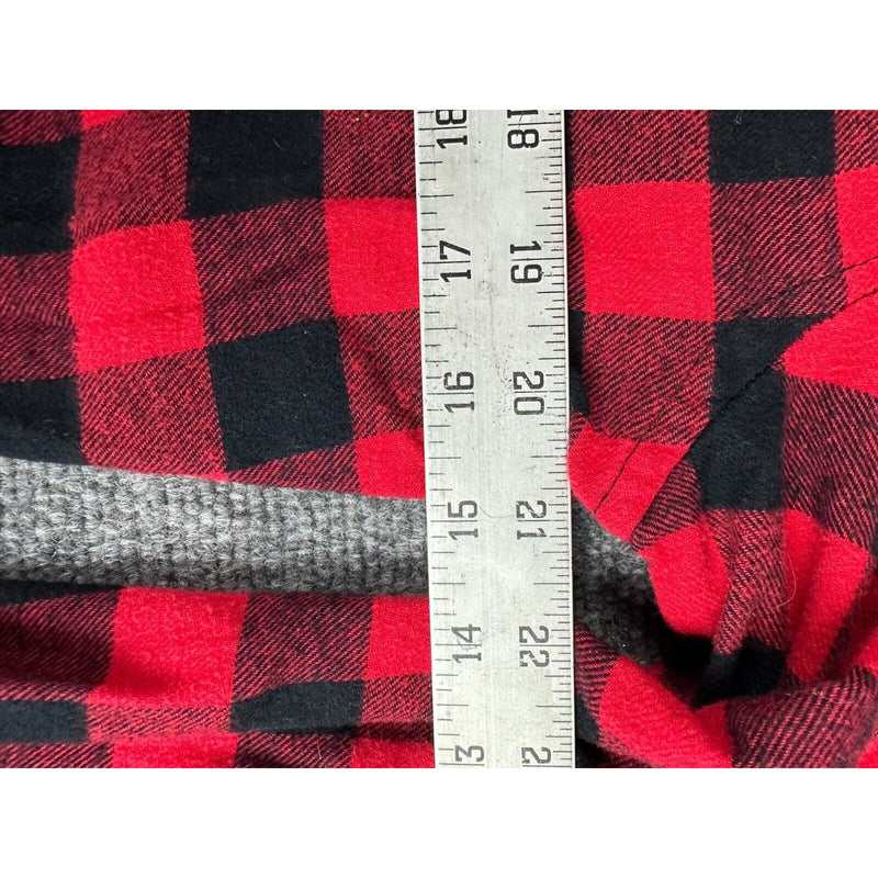 American Heritage Dawson and Brooks Slim Fit Red Plaid Flannel Shirt Mens Medium