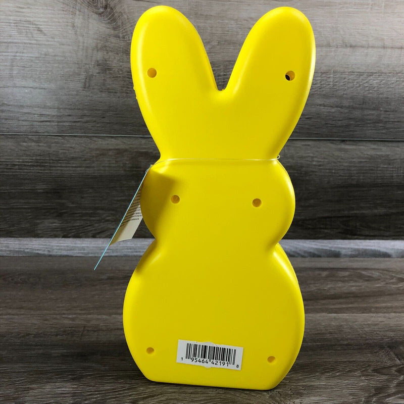 10” Yellow Peeps Blow Mold Plastic Bunny New Battery Operated LED Easter Decor