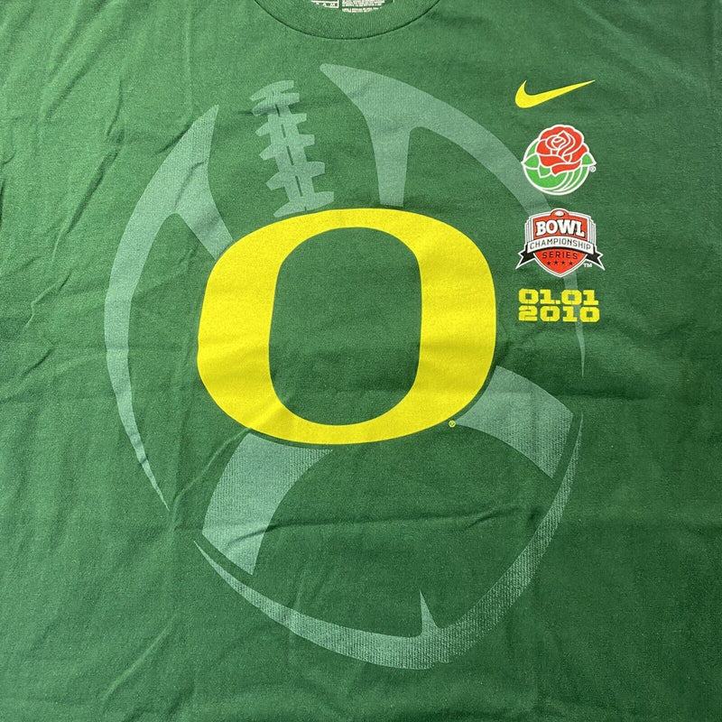 Oregon Ducks Nike 2010 Rose Bowl T Shirt Mens L College Football Green