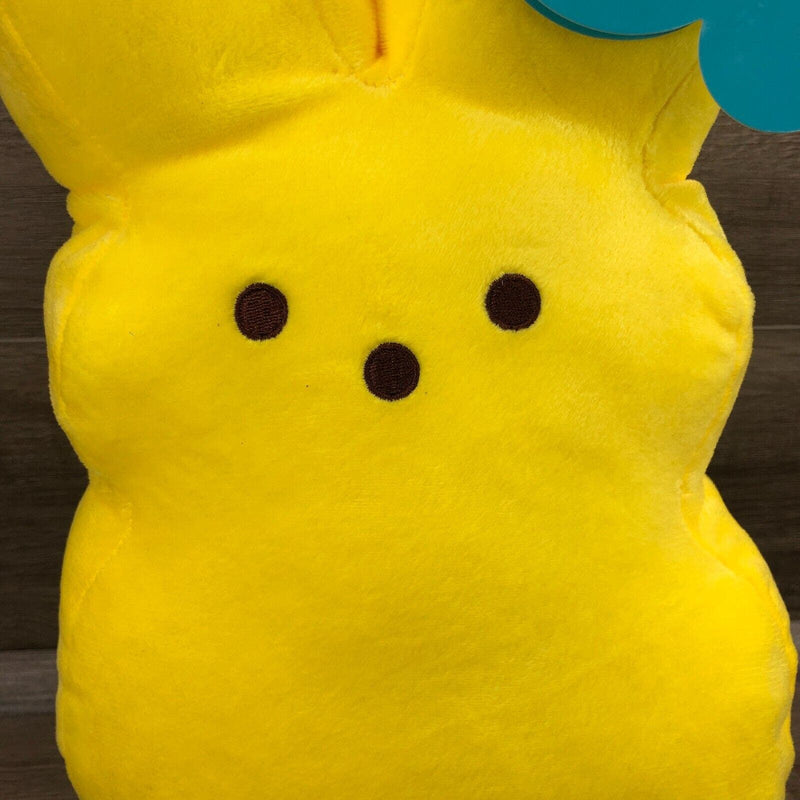 15" PEEPS BRAND Marshmallow Plush Bunny Easter Gift Yellow New Soft Pillow