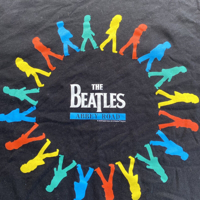 Old Navy The Beatles Abbey Road Graphic T Shirt Black Adult Medium Short Sleeve