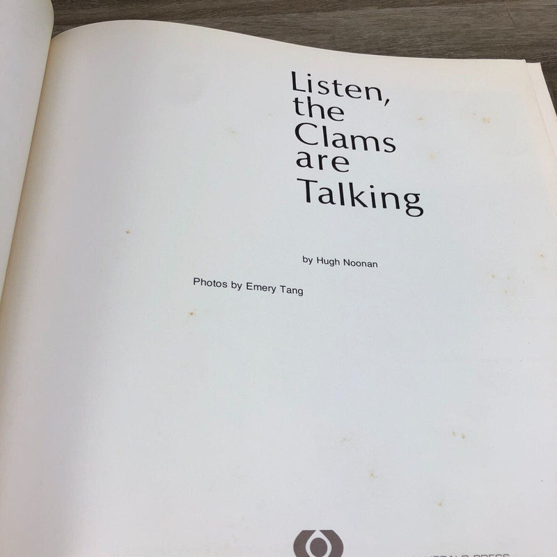 1973 Listen, the Clams Are Talking Hardcover Hugh Noonan Signed