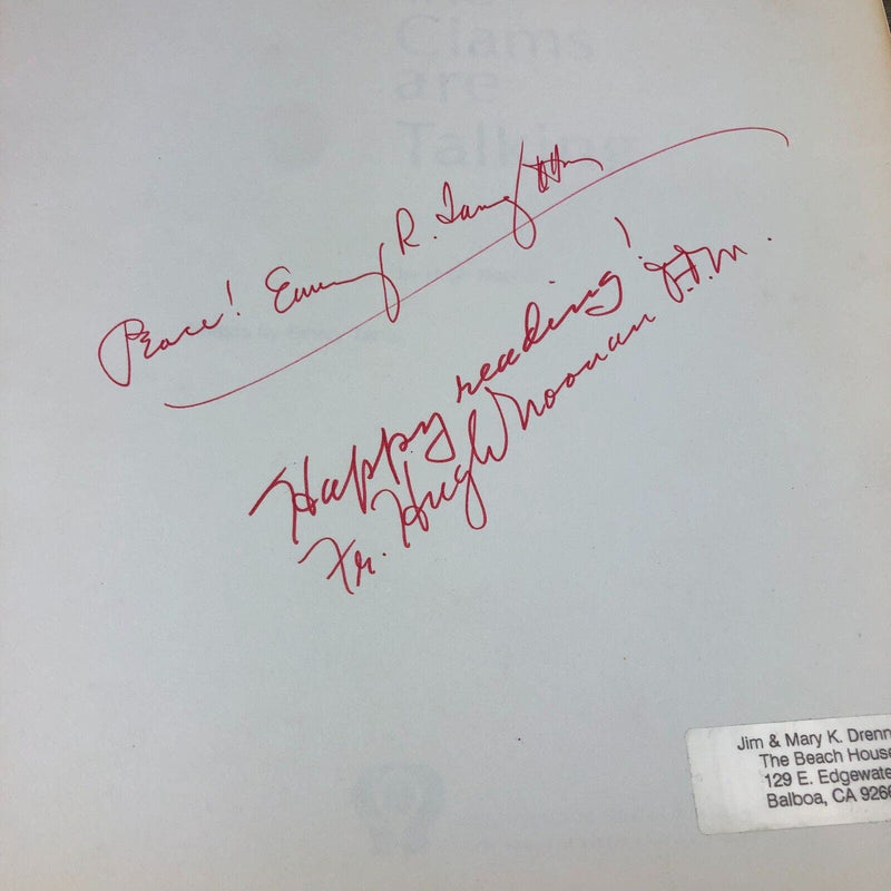 1973 Listen, the Clams Are Talking Hardcover Hugh Noonan Signed