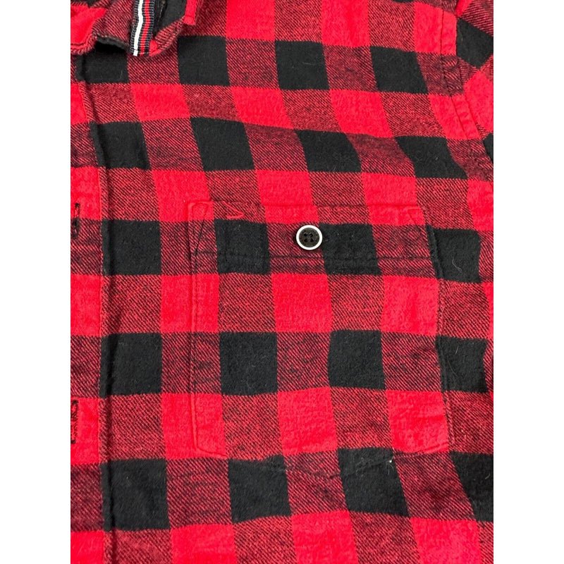 American Heritage Dawson and Brooks Slim Fit Red Plaid Flannel Shirt Mens Medium