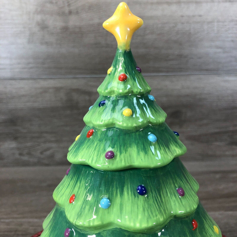 Polar Express Hallmark Ceramic Christmas Tree Candy Dish 7"