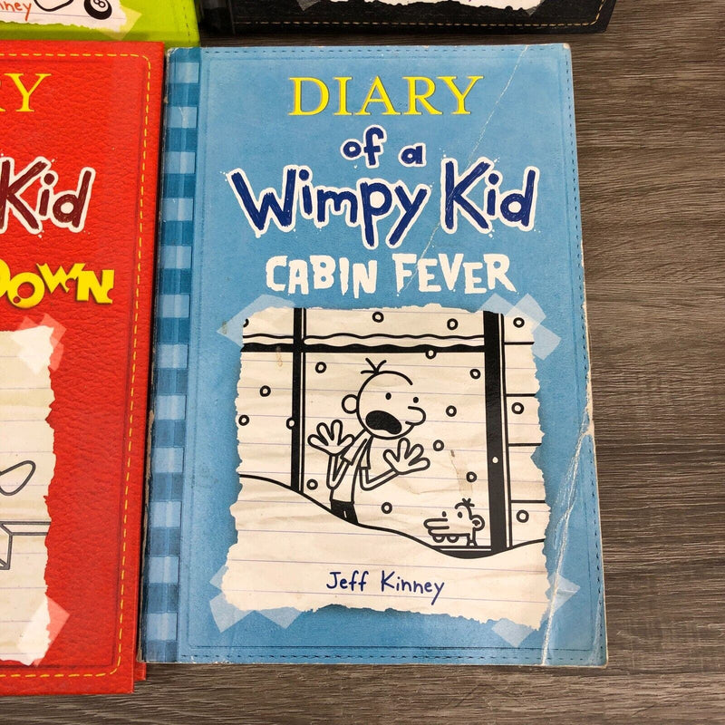 Lot of 9 Diary of a Wimpy Kid Kinney Chapter Mix of Hardcover Paperback