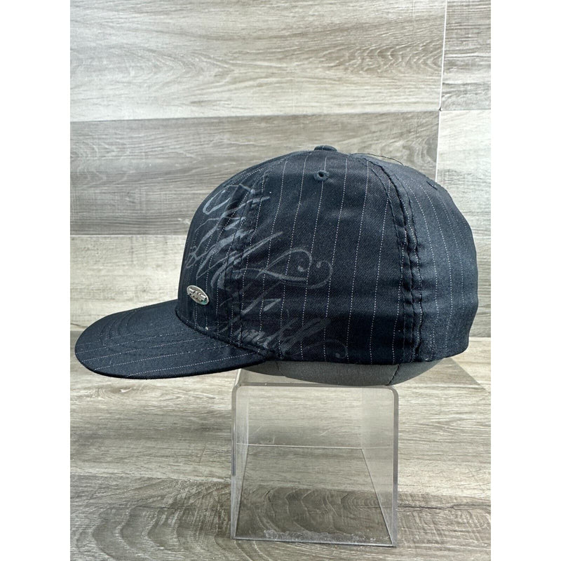 FMF FlexFit Black Hat White Pinstripe Adult S-M Cap