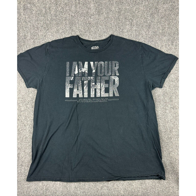 Star Wars I AM Your Father T Shirt Size 2XL Black Graphic Print Short Sleeve